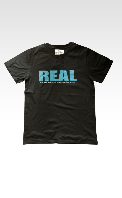 REAL Black Anthracite Favourite Short-Sleeve Crew Tee